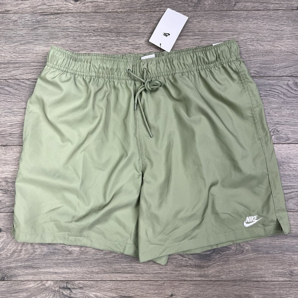 Nike Woven Flow Shorts Sz 2XL Mens Oil Green Club 6" Above Knee Length $50